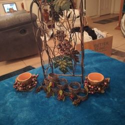Wine Rack Napkin Holders And Candles