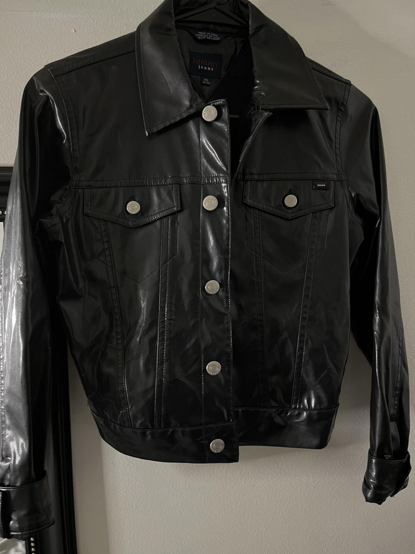 Black Tommy Jeans Leather jacket