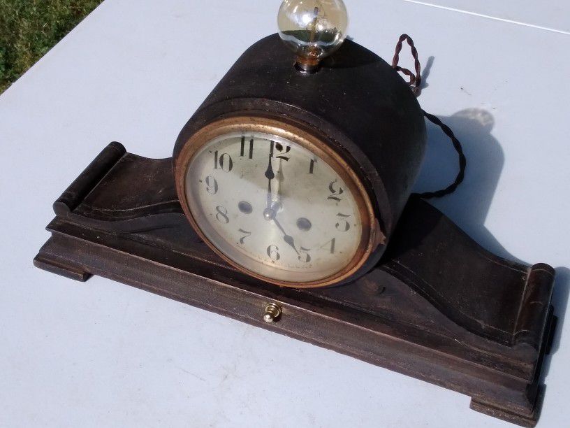 Antique Clock / Repurposed Lamp 