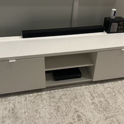 Modern White TV Stand / Media Console 