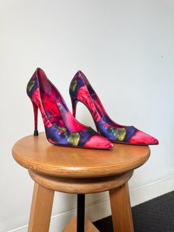 Christian Louboutin Floral Print Pointed-Toe Pumps