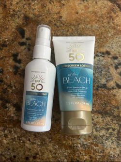 Bath & body works at the beach sunscreen spray & lotion set