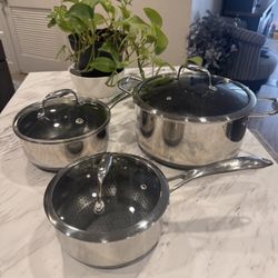 6 Piece HEXCLAD POT SET -- New 