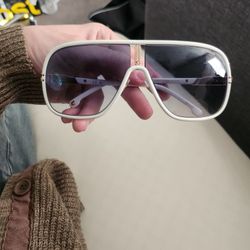 Carrera Flaglab 11 White Sunglasses 60 OBO HINGES NEED TIGHTENING