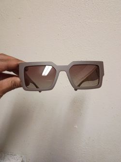 Square Frame Sunglasses Taupe Brown Gradient