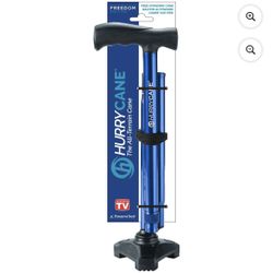 HurryCane Freedom Edition Folding Cane with T Handle, Blue