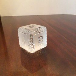 Waterford Crystal Paperweight- Baby Block