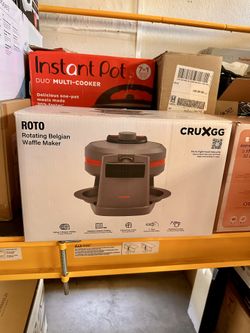 Cruxgg Rotating Ceramic Nonstick Waffle Maker