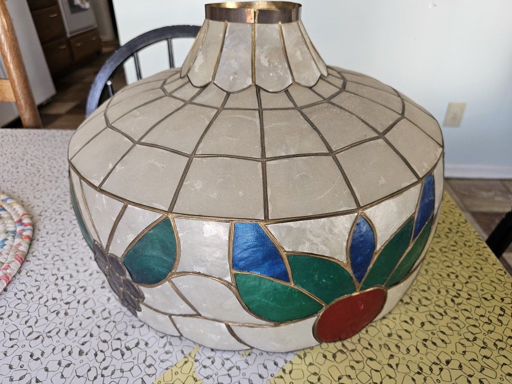 Vintage Capiz Shell Lamp