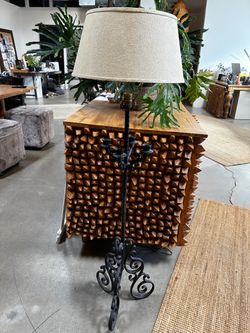 Rod Iron lamp.