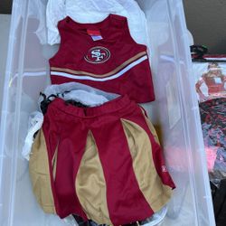 Girls, 49ers Cheerleading Costume 5-6 Years Old