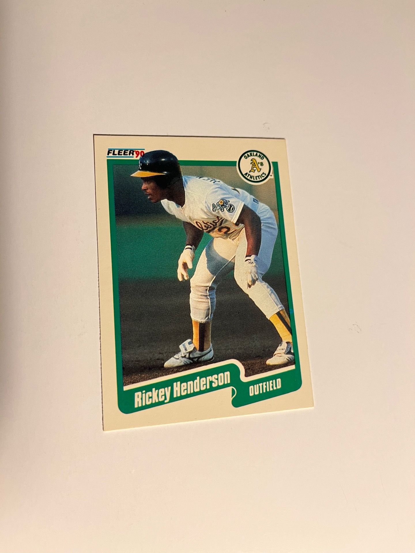 Rickey Henderson 1990 Fleer card #10