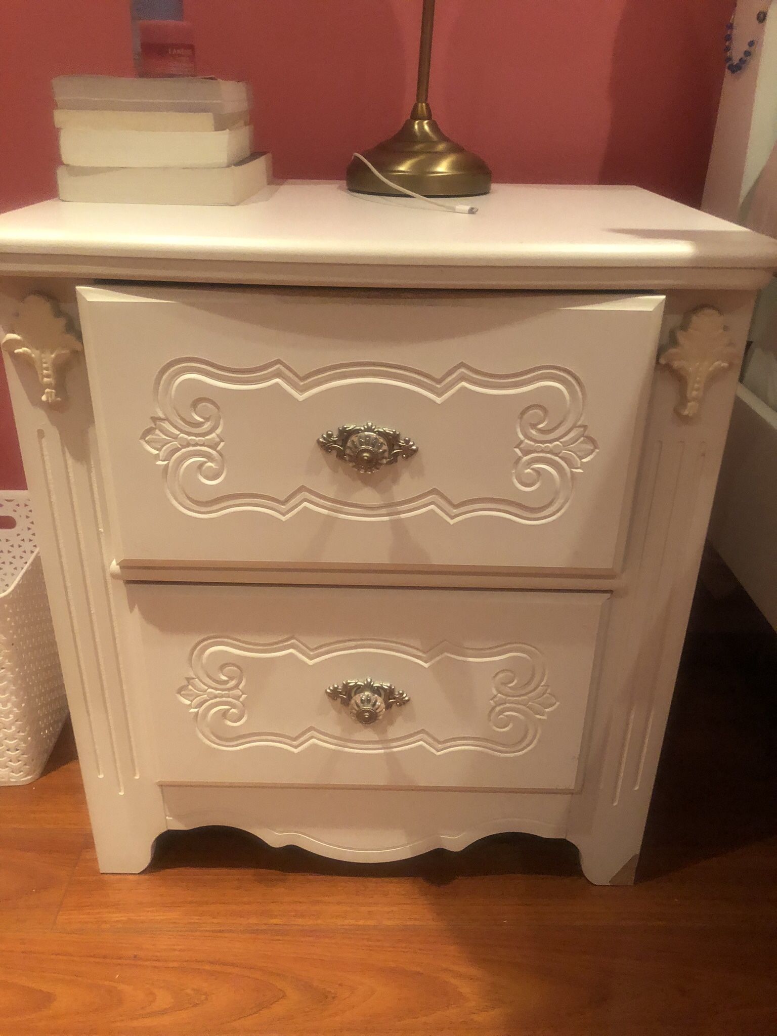 White Color Nightstand