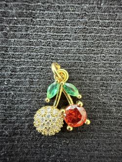 Crystal Cherry Charm / Pendant 