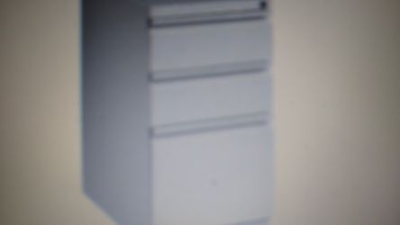 23" Deep Mobile Pedestal 3-Drawer Box/Box/File, Full Width Pull, Light Gray
