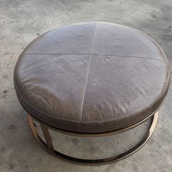 Leather Ottoman for living room decoration in good condition