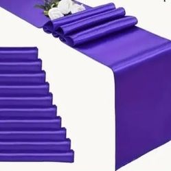 20 Pieces Purple Silk Table Runners 
