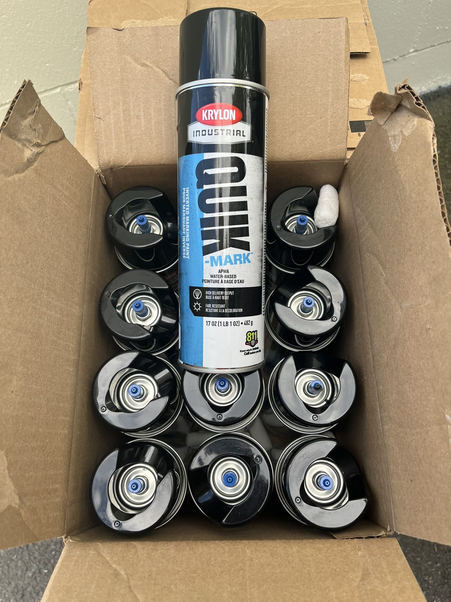 Krylon Industrial QuikMark Inverted Marking Paint Black for Sale in