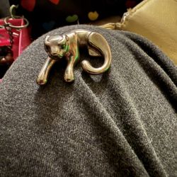 Vintage Signed OTC solid 925 silver jaguar pendant