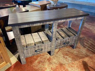 Farmhouse Style Rustic Console Table