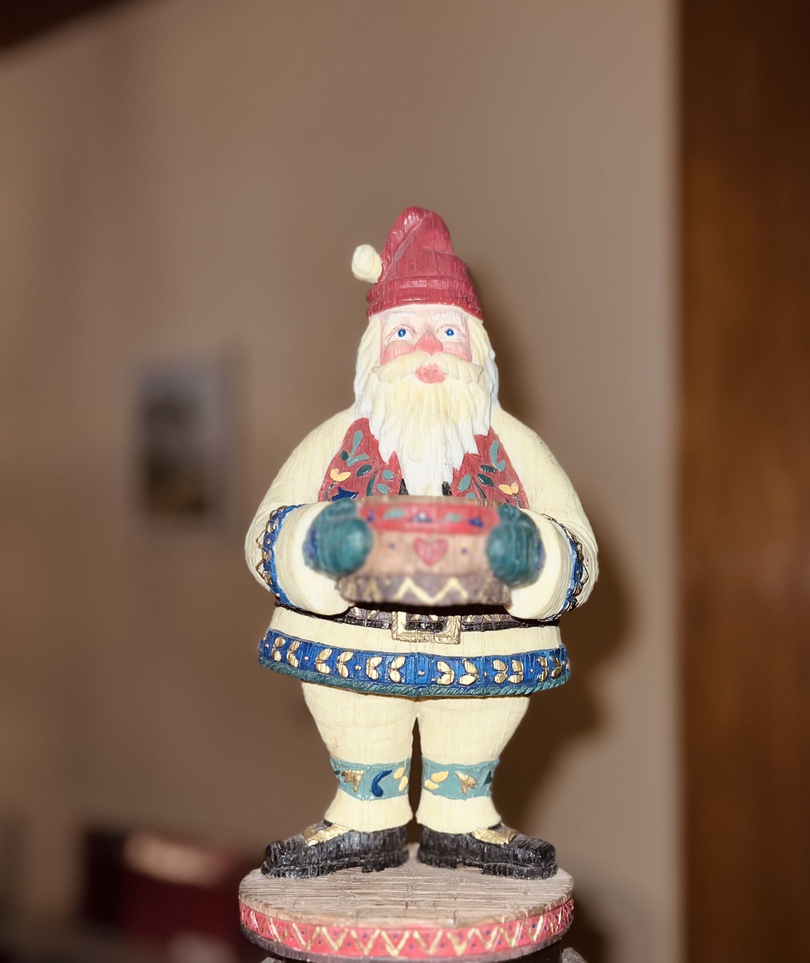 Wooden carved Santa Claus