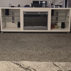 TV STAND W FIREPLACE