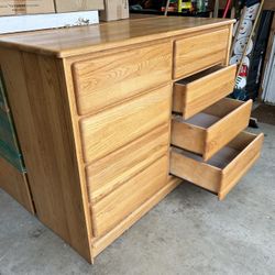 Oak Dresser Set