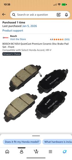 BOSCH BC1654 QuietCast Premium Ceramic Disc Brake Pad Set - Front