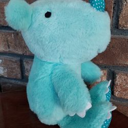 Make Believe Ideas Aqua Blue Rhinocorn Rhino Plush Stuffed Animal Toy
