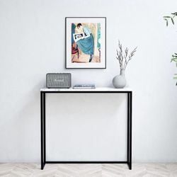 36” Faux Marble Console Table 