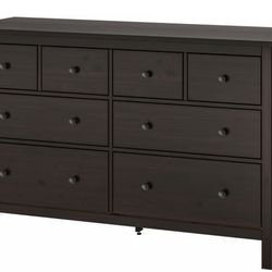 Hemnes Dresser In Black-brown 