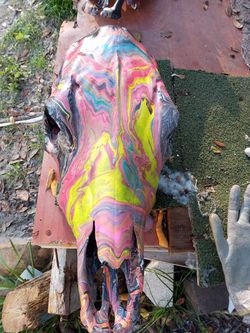 Cow skull art