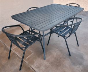Metal Patio Table + Chairs
