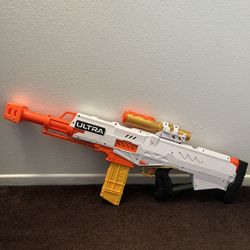 Nerf Ultra Pharaoh 35" White Blaster Gun & 10 Dart Clip
