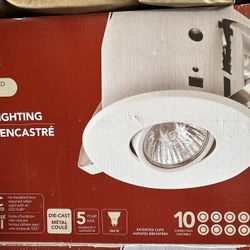 New Globe Electric 4” White Dimmable Lights Kit (10-Pack)