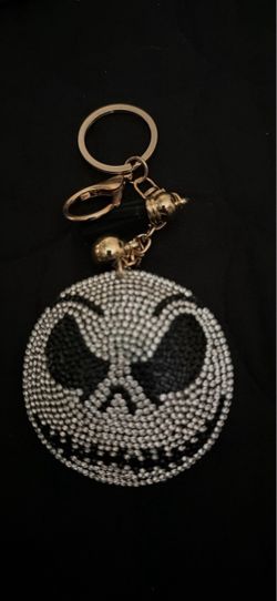 Jack Skellington Rhinestone Keychain