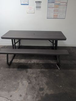 Folding Picnic Table with Bench