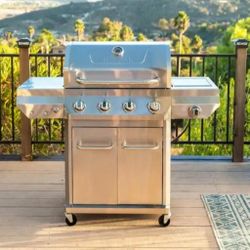 4 Burner Stainless Steel Propane Gas Grill with Side Burner
by

Nexgrill
