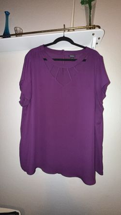 Torrid Purple Georgette Cage Neck Blouse - Woman’s Size 3X