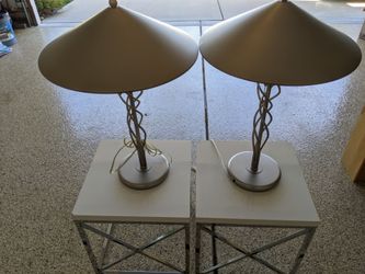 Brushed Steel Table Lamps