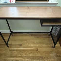 Laptop table, black, 39 3/8x14 1/8 " And Swivel Chair Set 