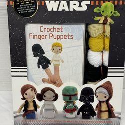 Star Wars Crochet Finger Puppets Complete Kit -Vader, Leia, Yoda,  Skywalker New
