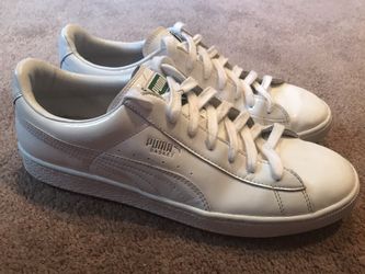 PUMA Basket Matte and Shine Sneakers Size US 12 Men 358892 02 White