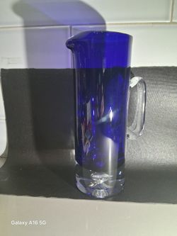 Vintage Colbert Blue Cocktail Pitcher