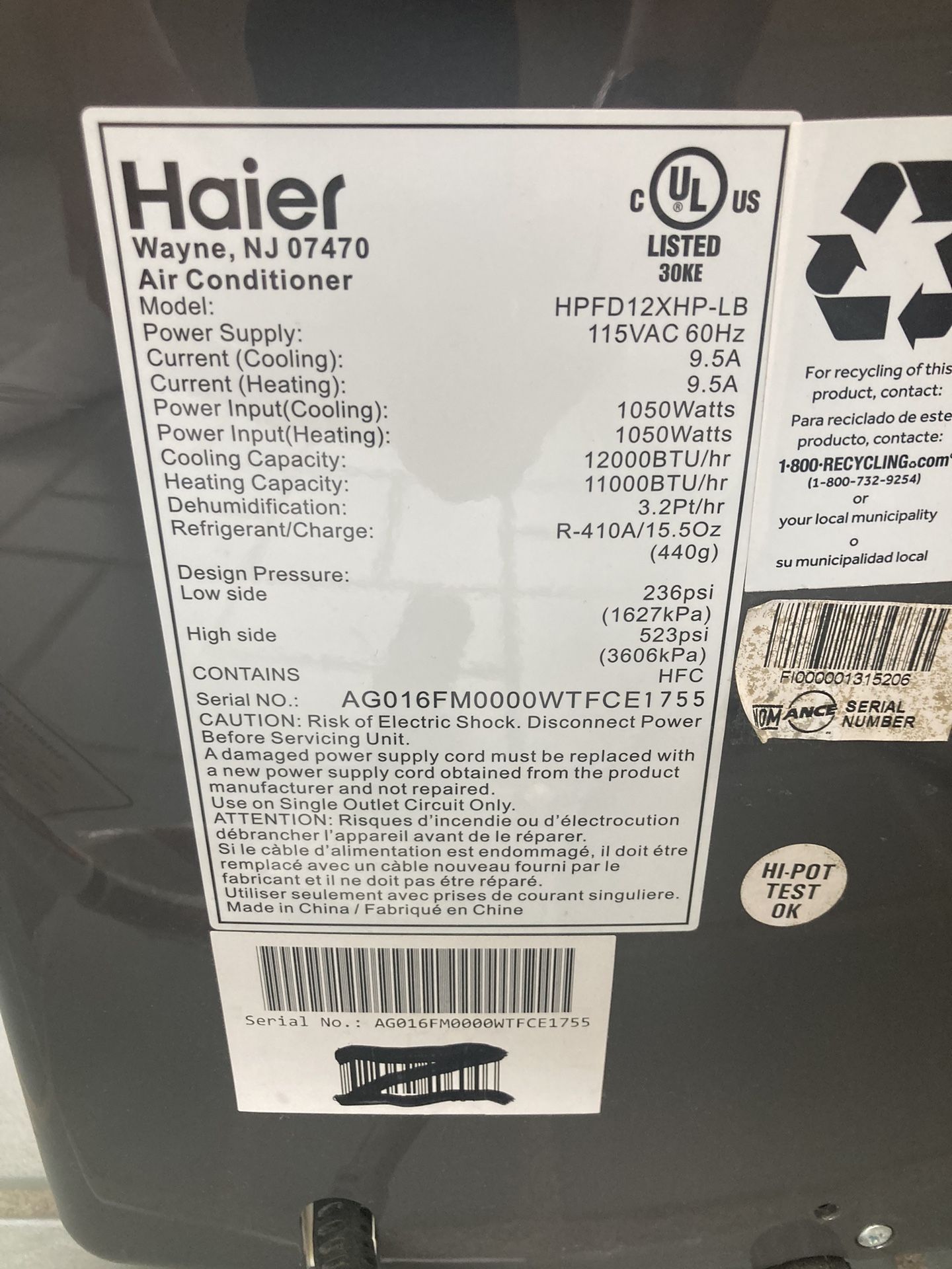Haier Portable Air Conditioner AC 12,000 BTU for Sale in City Of Industry, CA OfferUp