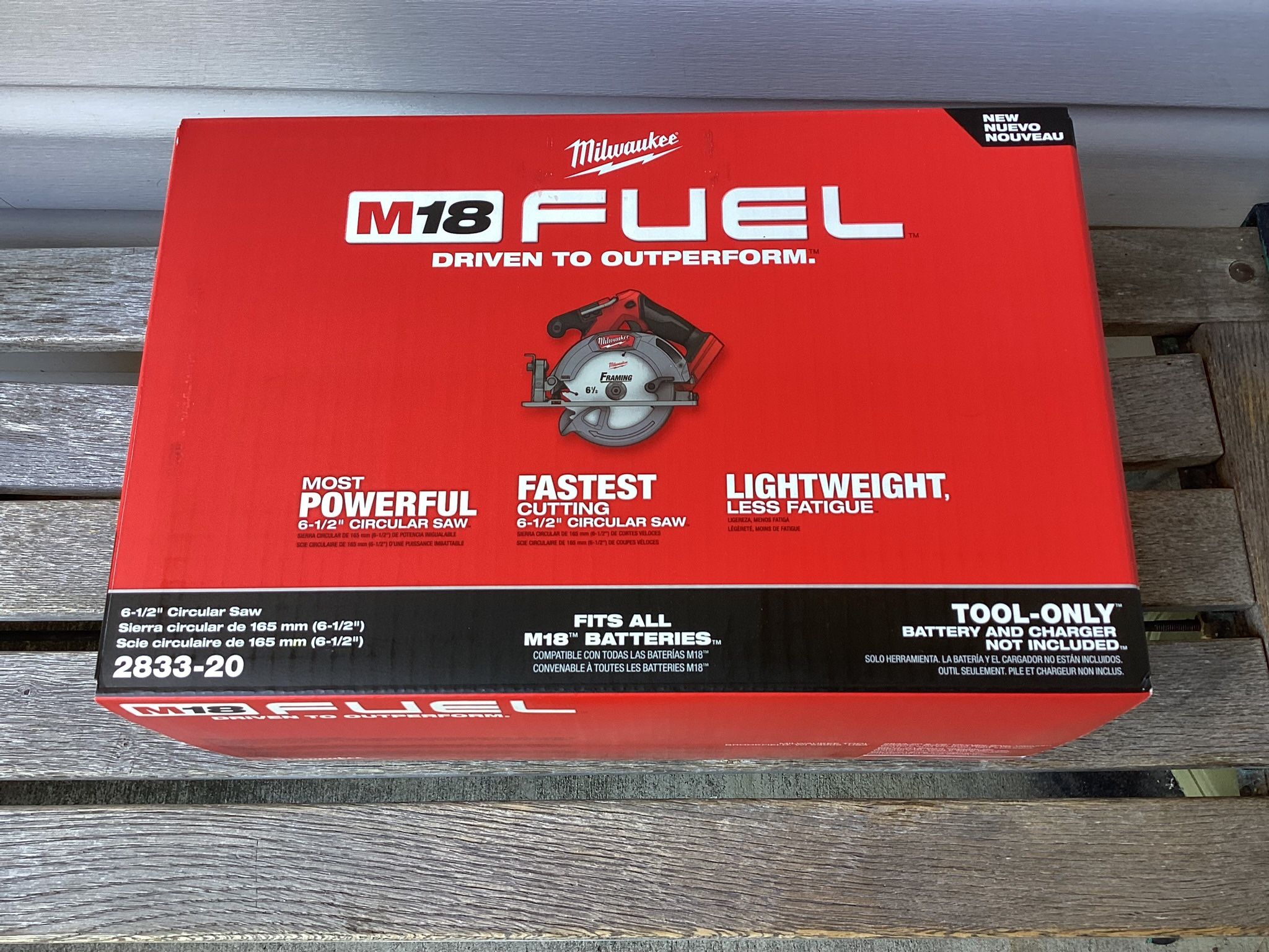 Milwaukee M18 FUEL Circular Saw 6-1/2”. Brand NEW. Tool Only. NUEVO.