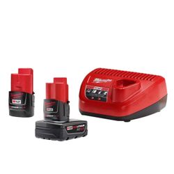 Milwaukee  Battery Packs and Charger Starter Kit