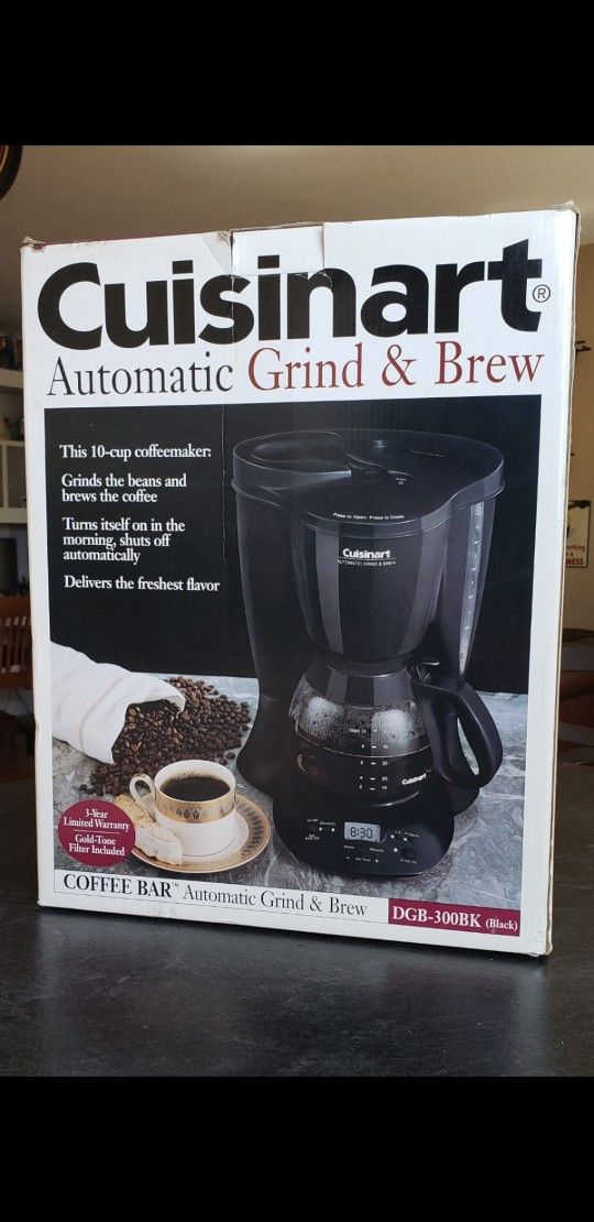 Cuisinart DGB-300BK Automatic Grind & Brew Coffee Maker up to 10 Cups - Black