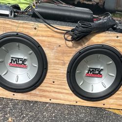 2 MTX Car speakers Amp & Crossover