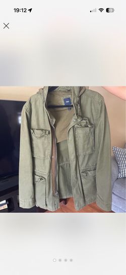 size M Gap Olive Green Military Utility Jacket